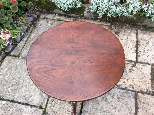 SMALL OAK AND ELM TRIPOD TABLE - ADDITIONAL PHOTO 1
