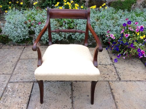 regency elbow carver armchair - CATEGORY: ANTIQUE CHAIRS - DATED REGENCY