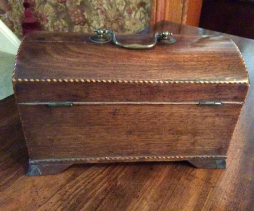 GEORGIAN MAHOGANY TEA CADDY - ADDITIONAL PHOTO 2