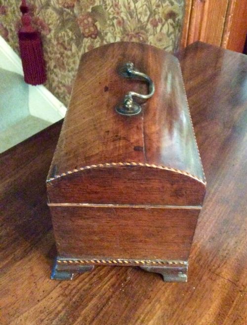 GEORGIAN MAHOGANY TEA CADDY - ADDITIONAL PHOTO 4