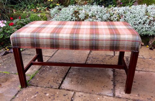 large mahogany stool - CATEGORY: ANTIQUE STOOLS - DATED 19TH CENTURY