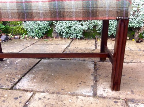LARGE MAHOGANY STOOL - ADDITIONAL PHOTO 2