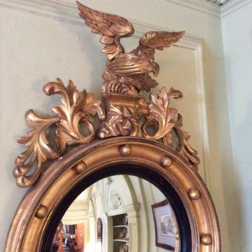 REGENCY GILTWOOD EAGLE CONVEX MIRROR - ADDITIONAL PHOTO 1