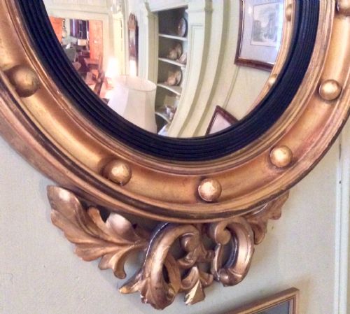 REGENCY GILTWOOD EAGLE CONVEX MIRROR - ADDITIONAL PHOTO 2