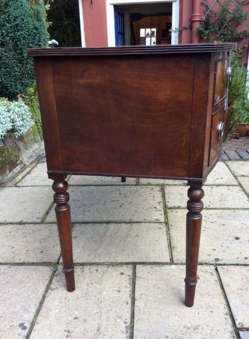 REGENCY MAHOGANY BOW FRONT DRESSING TABLE - ADDITIONAL PHOTO 3