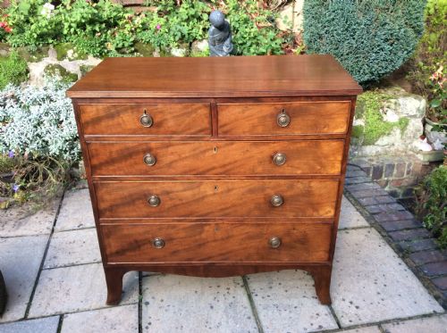 small mahogany georgian chest of drawers - CATEGORY: ANTIQUE CHEST OF DRAWERS - DATED 1800