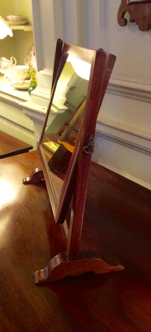MAHOGANY TOILET OR DRESSING TABLE MIRROR - ADDITIONAL PHOTO 1