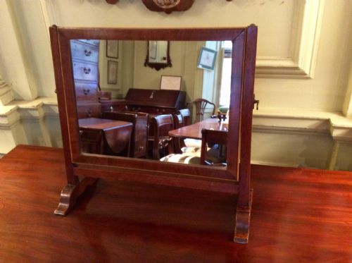 MAHOGANY TOILET OR DRESSING TABLE MIRROR - ADDITIONAL PHOTO 2