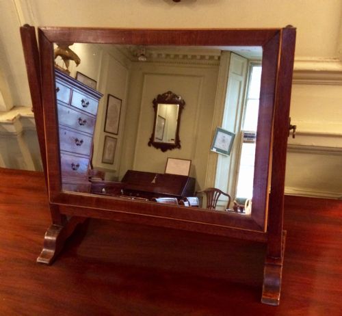 MAHOGANY TOILET OR DRESSING TABLE MIRROR - ADDITIONAL PHOTO 3