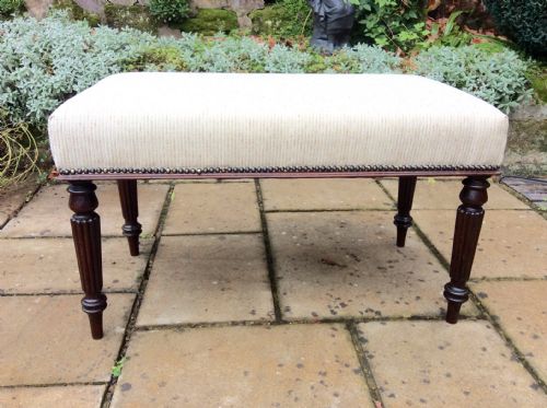 LARGE MAHOGANY STOOL - ADDITIONAL PHOTO 4