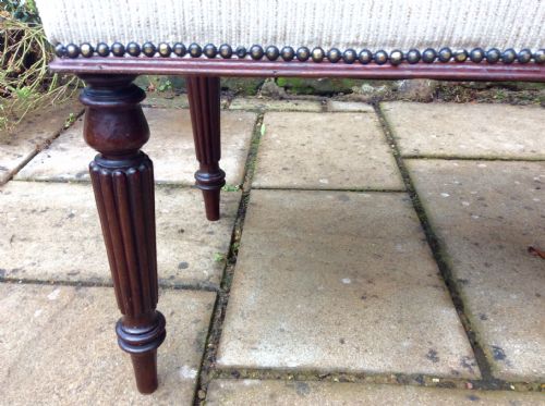 LARGE MAHOGANY STOOL - ADDITIONAL PHOTO 5