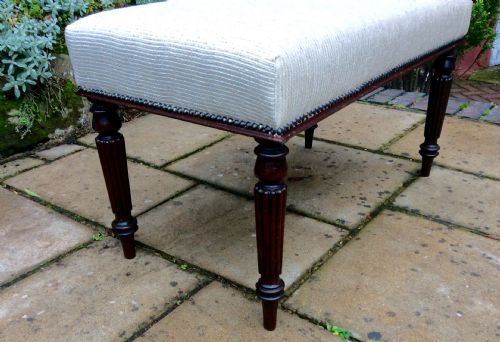 LARGE MAHOGANY STOOL - ADDITIONAL PHOTO 6