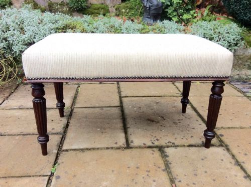 large mahogany stool - CATEGORY: ANTIQUE STOOLS - DATED VICTORIAN
