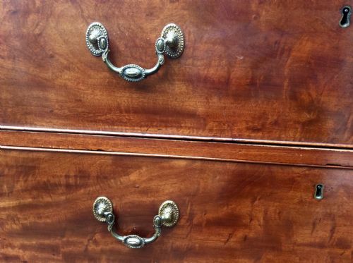 SMALL GEORGIAN MAHOGANY CHEST ON CHESTTALLBOY - ADDITIONAL PHOTO 3
