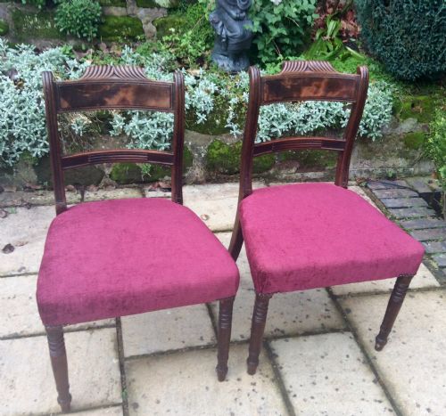 PAIR OF LATE REGENCY CHAIRS - ADDITIONAL PHOTO 2