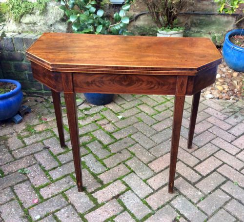 GEORGIAN MAHOGANY TEA TABLE - ADDITIONAL PHOTO 1