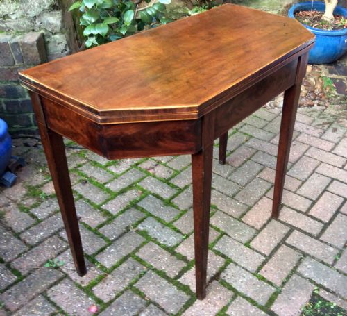 GEORGIAN MAHOGANY TEA TABLE - ADDITIONAL PHOTO 2