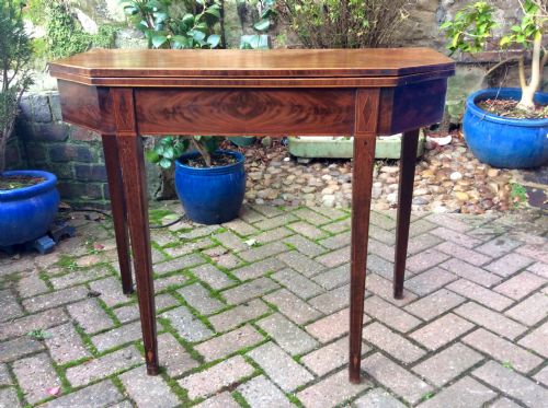 GEORGIAN MAHOGANY TEA TABLE - ADDITIONAL PHOTO 3