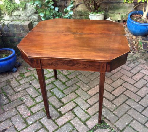 GEORGIAN MAHOGANY TEA TABLE - ADDITIONAL PHOTO 6