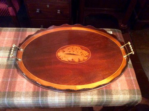 edwardian inlaid tray - CATEGORY: ANTIQUE MISCELLANEOUS - DATED EDWARDIAN