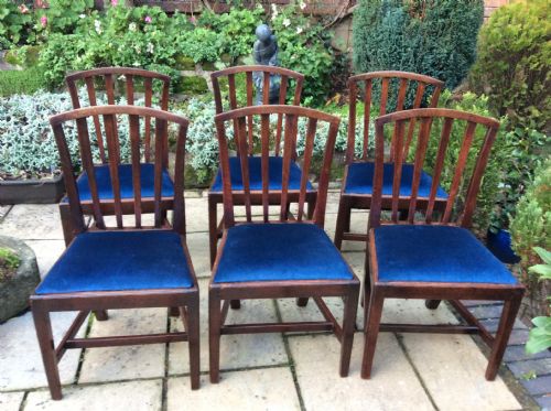 set of six mahogany georgian dining chairs - CATEGORY: ANTIQUE CHAIRS - DATED 1800