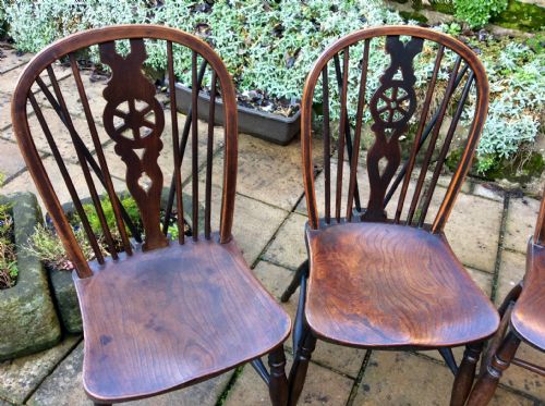 FOUR WINDSOR WHEELBACK CHAIRS - ADDITIONAL PHOTO 1