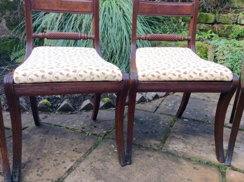 SET OF SIX MAHOGANY REGENCY DINING CHAIRS - ADDITIONAL PHOTO 2