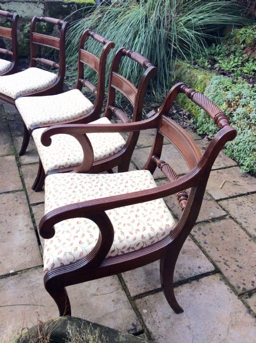 SET OF SIX MAHOGANY REGENCY DINING CHAIRS - ADDITIONAL PHOTO 5