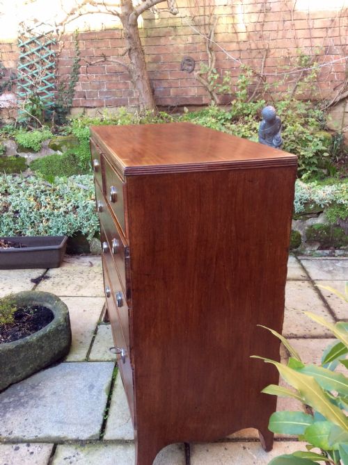 REGENCY MAHOGANY CHEST OF DRAWERS - ADDITIONAL PHOTO 5