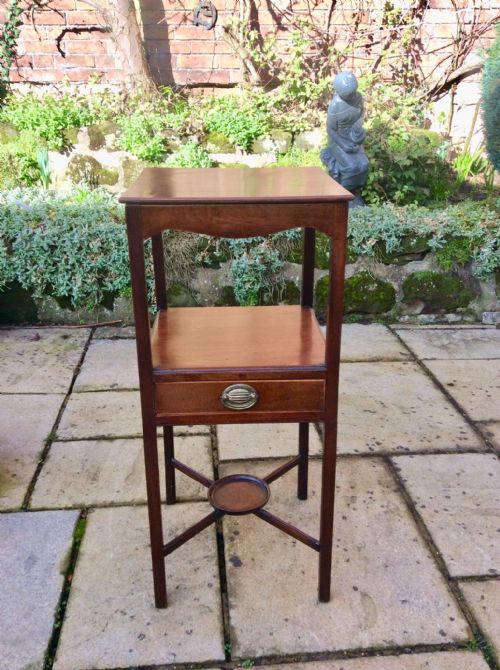 georgian mahogany bedside table - CATEGORY: ANTIQUE CABINETS - DATED 1800