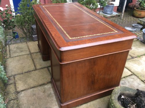 OAK 54 INCH PEDESTAL DESK - ADDITIONAL PHOTO 6