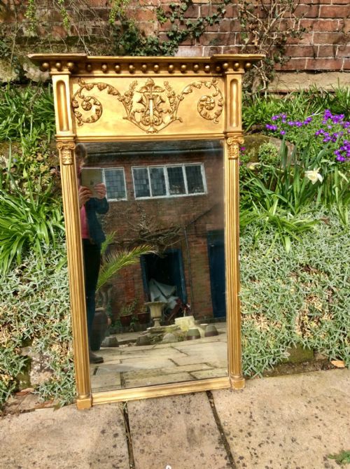 LARGE REGENCY GILTWOOD MIRROR - ADDITIONAL PHOTO 1