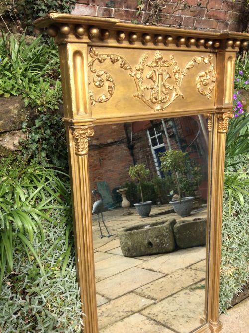 LARGE REGENCY GILTWOOD MIRROR - ADDITIONAL PHOTO 2
