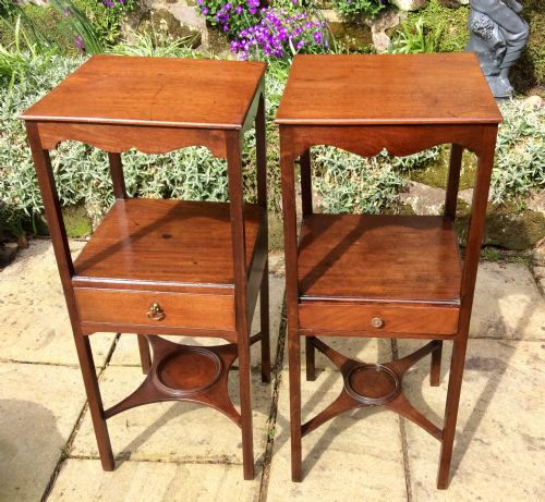 georgian bedside tables - CATEGORY: ANTIQUE CABINETS - DATED 1800