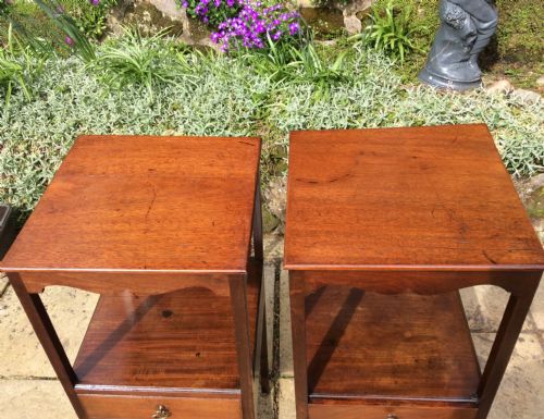 GEORGIAN BEDSIDE TABLES - ADDITIONAL PHOTO 1