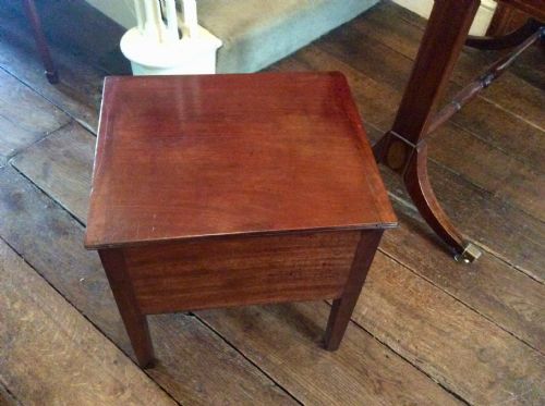 GEORGIAN MAHOGANY BOX STOOL - ADDITIONAL PHOTO 1