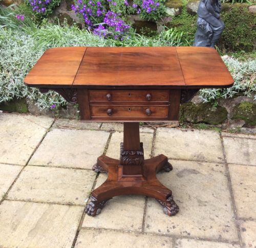MAHOGANY WORK TABLE - ADDITIONAL PHOTO 1