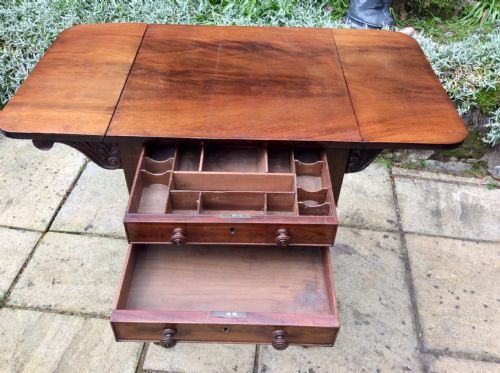 MAHOGANY WORK TABLE - ADDITIONAL PHOTO 2