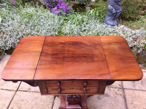 MAHOGANY WORK TABLE - ADDITIONAL PHOTO 3