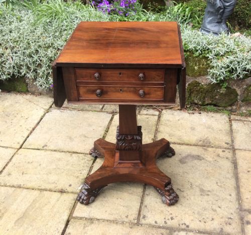 MAHOGANY WORK TABLE - ADDITIONAL PHOTO 5