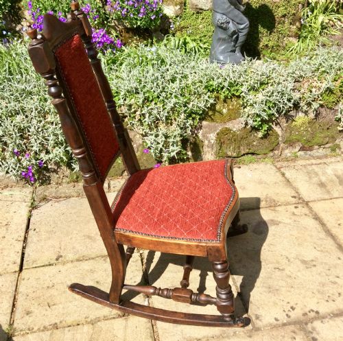 WALNUT ROCKING CHAIR - ADDITIONAL PHOTO 2