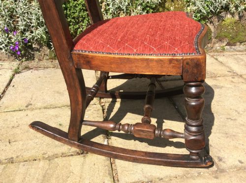 WALNUT ROCKING CHAIR - ADDITIONAL PHOTO 3