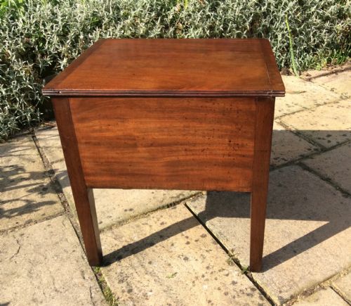 georgian mahogany box stool - CATEGORY: ANTIQUE BOXES - DATED GEORGIAN