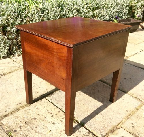 GEORGIAN MAHOGANY BOX STOOL - ADDITIONAL PHOTO 3