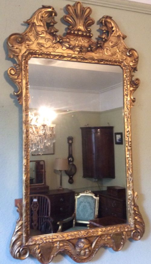 large giltwood mirror - CATEGORY: ANTIQUE MIRRORS - DATED 19TH CENTURY