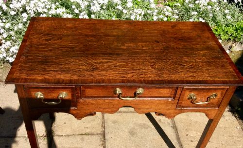 GEORGIAN OAK LOWBOY SIDE TABLE - ADDITIONAL PHOTO 2