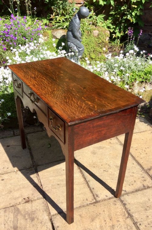 GEORGIAN OAK LOWBOY SIDE TABLE - ADDITIONAL PHOTO 4