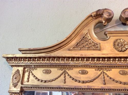REGENCY GILTWOOD OVERMANTLE MIRROR - ADDITIONAL PHOTO 2