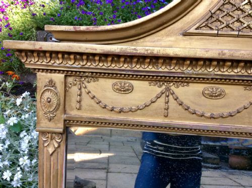 REGENCY GILTWOOD OVERMANTLE MIRROR - ADDITIONAL PHOTO 4