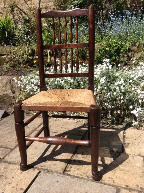 EARLY 19TH CENTURY SPINDLE BACK CHAIR - ADDITIONAL PHOTO 1